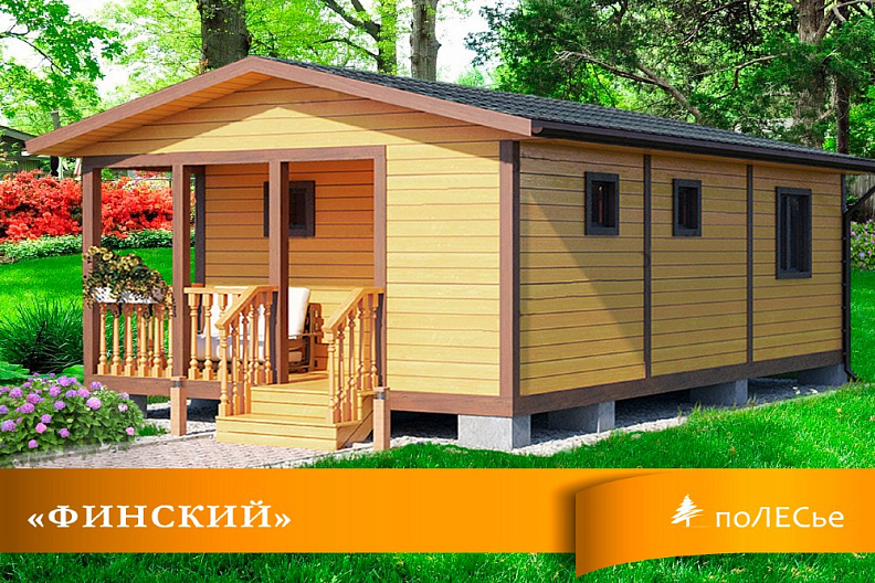 Проект дома Финский, площадью 32 м²